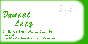 daniel letz business card